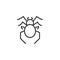 Spider pests line icon