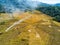 Spider rice fields aerial