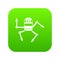 Spider robot icon digital green