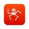 Spider robot icon digital red