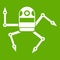 Spider robot icon green