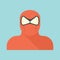Spider superhero icon, flat style