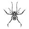 Spider tattoo icon, simple style