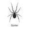 Spider vector black icon. Vector illustration pest insect spider on white background. Isolated black illustration icon