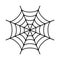 Spider web black silhouette icon