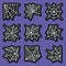 Spider web icon sticker set