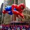 Spiderman balloon floats in the air during the annual Macy`s Thanksgiving Day parade along Avenue of Americas