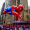 Spiderman balloon floats in the air during the annual Macy`s Thanksgiving Day parade along Avenue of Americas