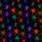 Spiders Pattern Colorful Tarantulas on Balck Background