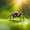 Spiders are in the wild caught on camera object bokeh blur background and blurred with the help of sunlight