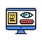 spied password access color icon vector illustration