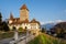 Spiez Castle located on Lake Thun in Switzerland