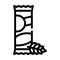 spighe pasta line icon vector illustration