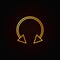 Spike circular barbell earring golden icon - vector symbol