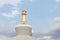 The spike of enlightenment stupa in village of Plana