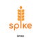 spike logo isolated on white background for your web, mobile and