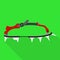 Spike shoes tool icon, flat style