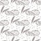 Spikelets of wheat and bread seamless pattern