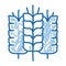 spikelets of wheat doodle icon hand drawn illustration