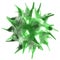 Spiky Green Jello Looking Spore / Microbe / Bacteria
