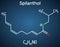 Spilanthol molecule. It is a fatty acid amide, is used for the local anesthetic properties and in cosmetology. Structural