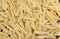 Spilled raw casarecce pasta