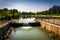 The spillway at Kiwanis Lake in York, Pennsylvania.