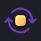Spin animation flat gradient fill ui icon for dark theme