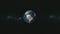Spin earth orbit meteor glow starry background