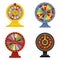 Spin wheel banner concept set isolated