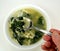 Spinach egg drop soup