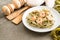 spinach fettuccini pasta with shrimp