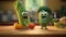 Spinach Friends: A Playful And Cartoony Vegetable Adventure