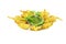Spinach pakoda or fritter indian food snack in pure white background