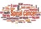 Spinal cancer word cloud concept