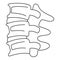 Spinal column discs icon, outline style