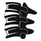 Spinal column discs icon, simple style