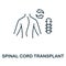 Spinal Cord Transplant line icon. Element sign from transplantation collection. Flat Spinal Cord Transplant outline icon