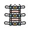 spinal fusion color icon vector illustration