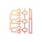 Spinal fusion gradient linear vector icon