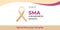 Spinal Muscular Atrophy Awareness Month. Vector web banner, poster, card for social media, networks. Text SMA Awareness Month,
