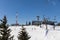 SPINDLERUV MLYN, CZECH REPUBLIC - 9 March. 2022: Medvedin, the top station of the cable car. Medvedin in mountain Krkonose, the