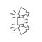 Spine ache line outline icon