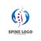 Spine Care logo design concept . Chiropractic logo template. Medical Spine Logo 