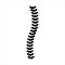Spine curve of human icon. scoliosis isolated vertebrae