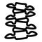 Spine illness icon, outline style