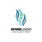 Spine Logo Clinic Medicine Backbone Health Illustration. Chiropractic Center Logo Icon Vector Stock