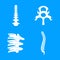 Spine orthopedic vertebra icons set, simple style