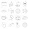Spines, medicine, sports and other web icon in outline style.animal, sewing, fan, service icons in set collection.