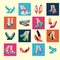 Sping and Summer Shoes Icon Set - Illustration